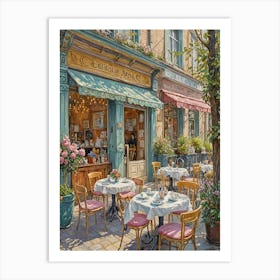 Romantic Cafe no1 Art Print