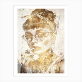 Poster Audrey Star Illustration Art 03 Art Print