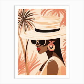 Woman In Hat 1 Art Print