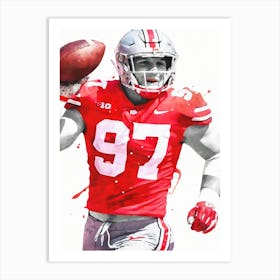 Nick Bosa Ohio State 1 Art Print