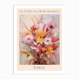 Autumn Flower Market Poster Paris Art Print