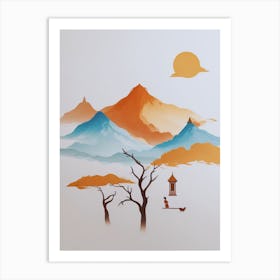 Asian Landscape Art Print