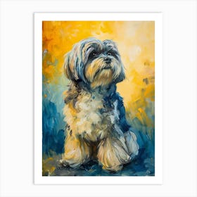 Lhasa Apso Acrylic Painting 3 Art Print