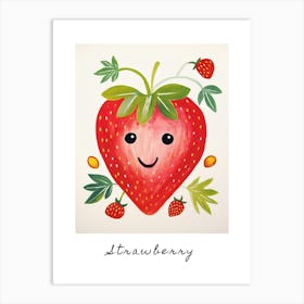 Friendly Kids Strawberry 1 Poster Art Print