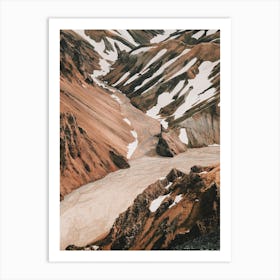 Snowy Mountain Range Art Print