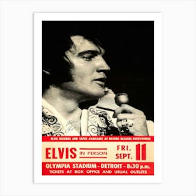 Elvis Presley 1970 Phoenix, Arizona Large Concert Poster Art Print