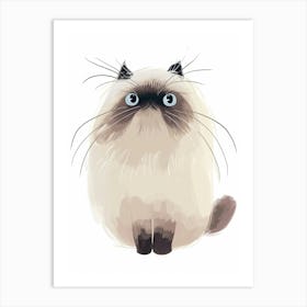 Himalayan Cat Clipart Illustration 1 Art Print