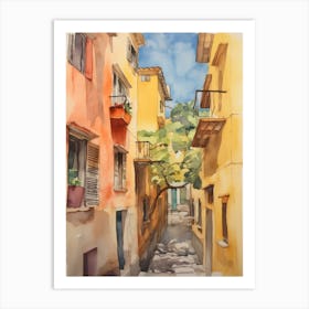 Taranto, Italy Watercolour Streets 3 Art Print