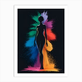 Silhouette Of A Woman 5 Art Print