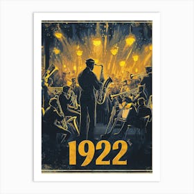 Aihrgdesign A Vintage Art Poster Celebrating The Jazz Age In 8 Art Print