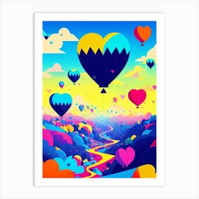 Hot Air Balloons In The Sky 3 Art Print