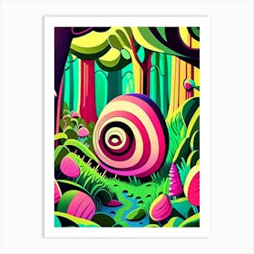 Garden Snail Woodland 1 Pop Art Art Print