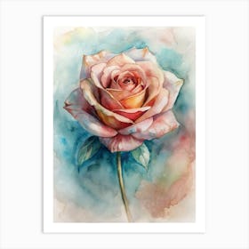 Rose Watercolor Painting 1 Art Print