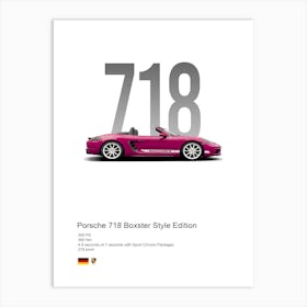 718 Boxster Style Edition Porsche Art Print