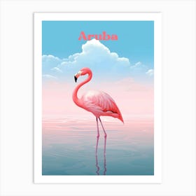 Aruba Vacation Vibrant Travel Illustration Art Art Print