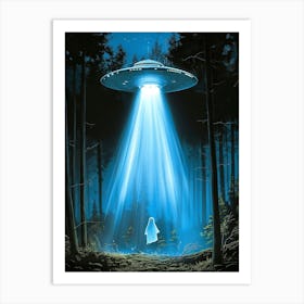 Aliens In The Woods Art Print