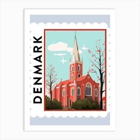 Denmark 3 Travel Stamp Poster Art Print