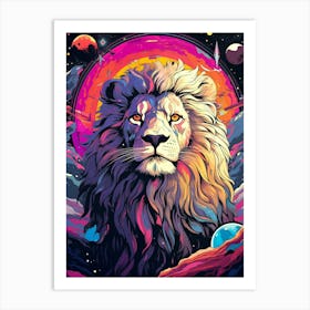 Lion In Space Art Print