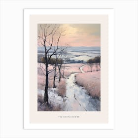 Dreamy Winter National Park Poster  The South Downs England 3 Art Print