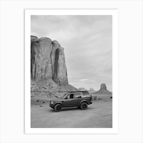 Monochrome Monument Valley V on Film Art Print