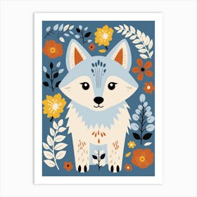 Baby Animal Illustration  Wolf 8 Art Print