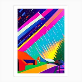 Meteor Shower Abstract Modern Pop Space Art Print