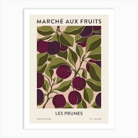 Fruit Market - Plums Art Print