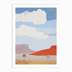 Karoo Desert   South Africa, Contemporary Abstract Illustration 1 Art Print