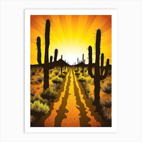 Sunset In The Desert 11 Art Print