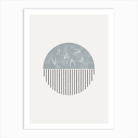 Clean Lines In Round Shape Art Print