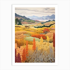 Autumn National Park Painting Fuji Hakone Izu National Park Japan 2 Art Print