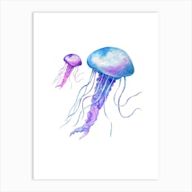 Watercolor Jellyfish 3 Art Print