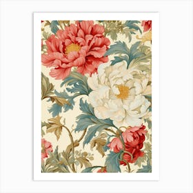 Floral Wallpaper 380 Art Print