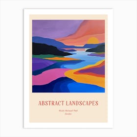 Colourful Abstract Abisko National Park Sweden 2 Poster Art Print