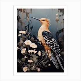 Hoopoe 2 Gold Detail Painting Art Print