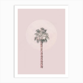Pastel Pink Palm Tree Art Print