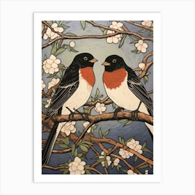 Art Nouveau Birds Poster Barn Swallow 3 Art Print