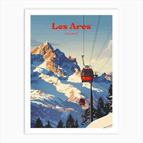 Les Arcs France Retro Travel Art Illustration Art Print