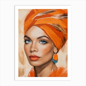 Orange Turban Art Print