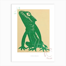 Green Fischers Chameleon Bold Block 1 Poster Art Print