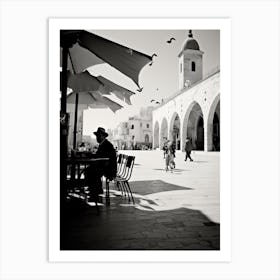 Haifa, Israel, Mediterranean Black And White Photography Analogue 2 Art Print