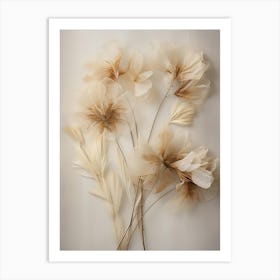 Boho Dried Flowers Peacock Flower 3 Art Print