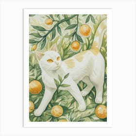 Cat In Oranges Art Print