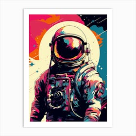 Astronaut In Space 3 Art Print