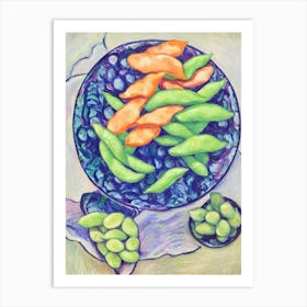 Edamame Fauvist vegetable Art Print