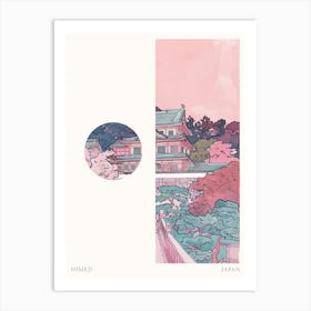 Himeji Japan 1 Cut Out Travel Poster Art Print