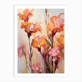 Fall Flower Painting Gladiolus 2 Art Print