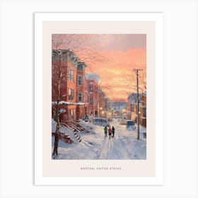 Dreamy Winter Painting Poster Boston Usa 3 Art Print