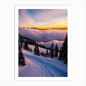 Portillo, Chile 1 Sunrise Skiing Poster Art Print