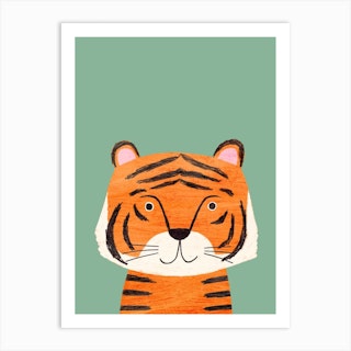 Tiger Green Art Print